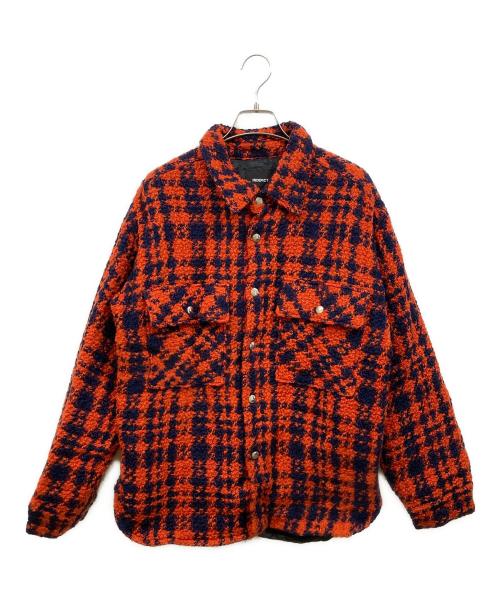 INDEPICT（インディペクト）INDEPICT (インディペクト) Houndtooth Check Shirt Jacket レッド サイズ:SIZE Mの古着・服飾アイテム