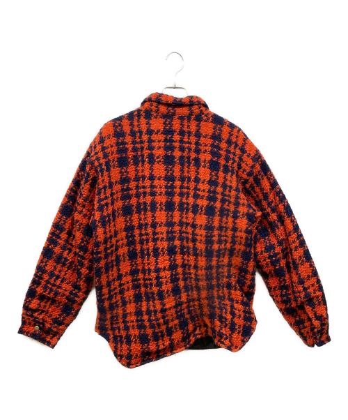 INDEPICT（インディペクト）INDEPICT (インディペクト) Houndtooth Check Shirt Jacket レッド サイズ:SIZE Mの古着・服飾アイテム