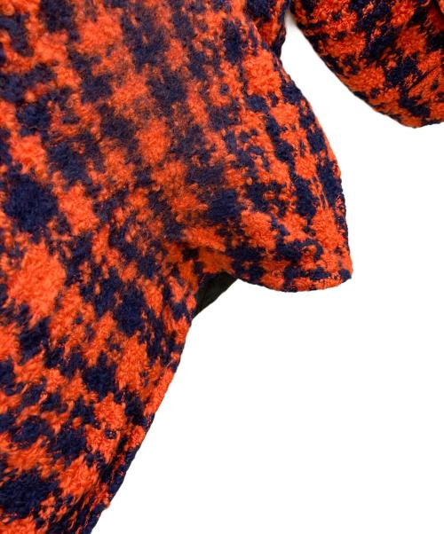 INDEPICT（インディペクト）INDEPICT (インディペクト) Houndtooth Check Shirt Jacket レッド サイズ:SIZE Mの古着・服飾アイテム