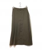 tricot COMME des GARCONSトリココムデギャルソン）の古着「ボタンウールロングスカート」｜ブラウン