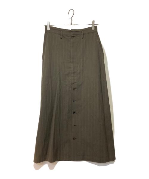 tricot COMME des GARCONS（トリココムデギャルソン）tricot COMME des GARCONS (トリココムデギャルソン) ボタンウールロングスカート ブラウン サイズ:Ｍの古着・服飾アイテム