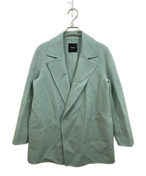 theory（セオリー）theory (セオリー) ウール カシミヤダブルフェイスコート グリーン サイズ:Sの古着・服飾アイテム