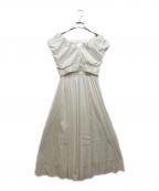 Snidelスナイデル）の古着「クロップドブラウスレイヤードキャミワンピース」｜ホワイト