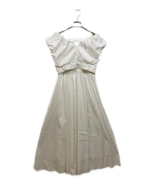 Snidel（スナイデル）Snidel (スナイデル) クロップドブラウスレイヤードキャミワンピース ホワイトの古着・服飾アイテム