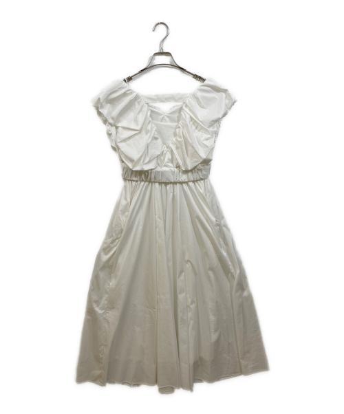 Snidel（スナイデル）Snidel (スナイデル) クロップドブラウスレイヤードキャミワンピース ホワイトの古着・服飾アイテム