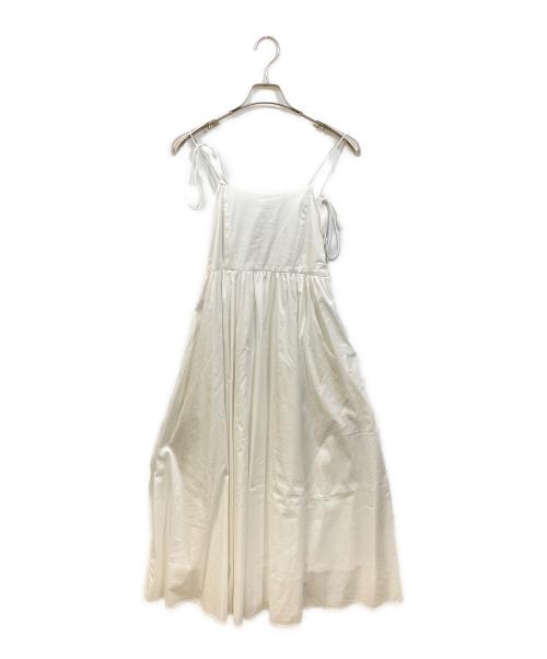 Snidel（スナイデル）Snidel (スナイデル) クロップドブラウスレイヤードキャミワンピース ホワイトの古着・服飾アイテム