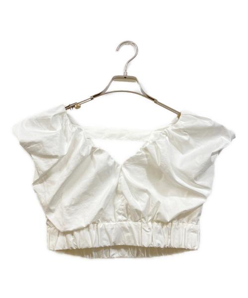 Snidel（スナイデル）Snidel (スナイデル) クロップドブラウスレイヤードキャミワンピース ホワイトの古着・服飾アイテム