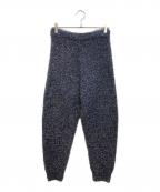 MIESROHEミースロエ）の古着「ラメシャギーニットPT」｜ネイビー