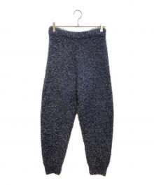 MIESROHE（ミースロエ）の古着「ラメシャギーニットPT」｜ネイビー