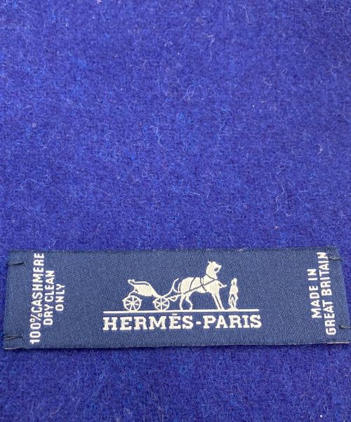 HERMES（エルメス）HERMES (エルメス) Casaque Zig Zag muffler ネイビーの古着・服飾アイテム