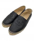 CHANELシャネル）の古着「ココマーク エスパドリーユ」｜ブラック