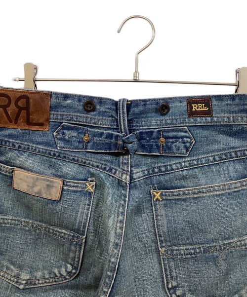 RRL（ダブルアールエル）RRL (ダブルアールエル) ヴィンテージ 5ポケット Fullerton リペアード ジーンズ インディゴ サイズ:W28の古着・服飾アイテム
