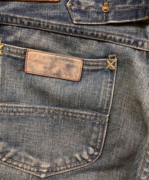 RRL（ダブルアールエル）RRL (ダブルアールエル) ヴィンテージ 5ポケット Fullerton リペアード ジーンズ インディゴ サイズ:W28の古着・服飾アイテム