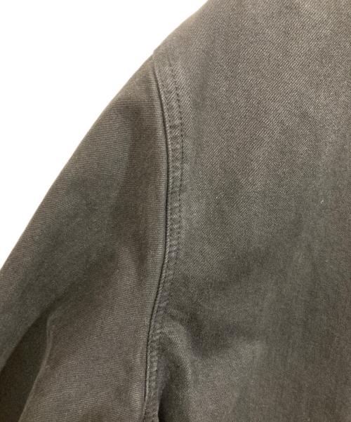 stussy（ステューシー）stussy (ステューシー) Denim Zip Work Jacket OVERDYED ブラック サイズ:Lの古着・服飾アイテム