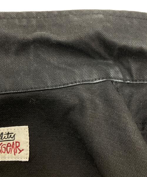 stussy（ステューシー）stussy (ステューシー) Denim Zip Work Jacket OVERDYED ブラック サイズ:Lの古着・服飾アイテム