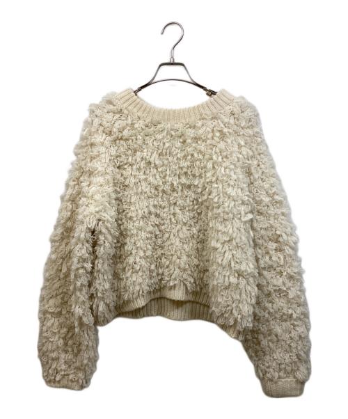 journal standard L'essage（ジャーナルスタンダード レサージュ）journal standard L'essage (ジャーナルスタンダード レサージュ) ループニットプルオーバー アイボリー サイズ:実寸をご確認くださいの古着・服飾アイテム