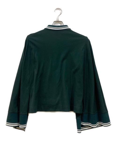 sacai（サカイ）sacai (サカイ) ドルマンスリーブポロシャツ グリーン サイズ:2の古着・服飾アイテム