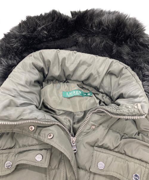 LAUREN RALPH LAUREN（ローレンラルフローレン）LAUREN RALPH LAUREN (ローレンラルフローレン) ミリタリーダウンコート オリーブ サイズ:XSの古着・服飾アイテム