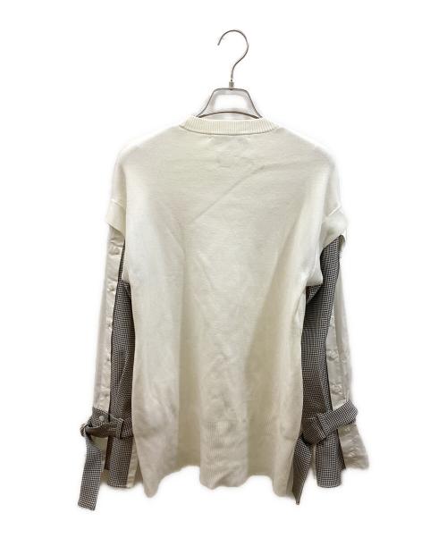 UN3D.（アンスリード）UN3D. (アンスリード) シャツドッキングニットトップス ホワイト サイズ:Freeの古着・服飾アイテム