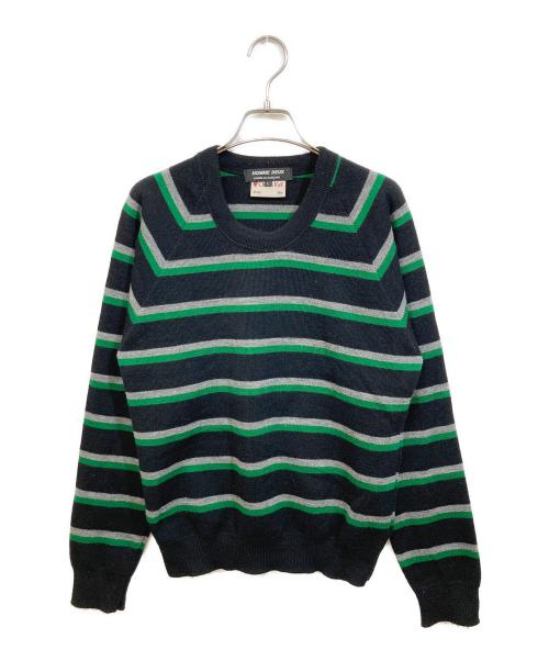 COMME des GARCONS HOMME DEUX（コムデギャルソン オム ドゥ）COMME des GARCONS HOMME DEUX (コムデギャルソン オム ドゥ) ボーダーニット ブラック サイズ:Sの古着・服飾アイテム