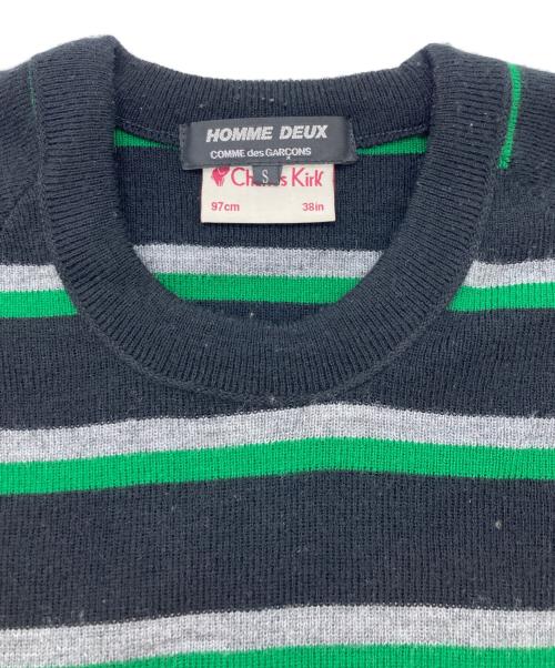 COMME des GARCONS HOMME DEUX（コムデギャルソン オム ドゥ）COMME des GARCONS HOMME DEUX (コムデギャルソン オム ドゥ) ボーダーニット ブラック サイズ:Sの古着・服飾アイテム