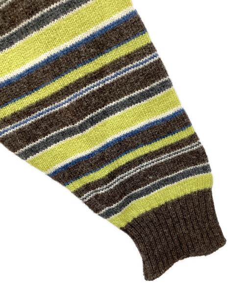 FRED PERRY（フレッドペリー）FRED PERRY (フレッドペリー) ボーダーニット ブラウン サイズ:Lの古着・服飾アイテム