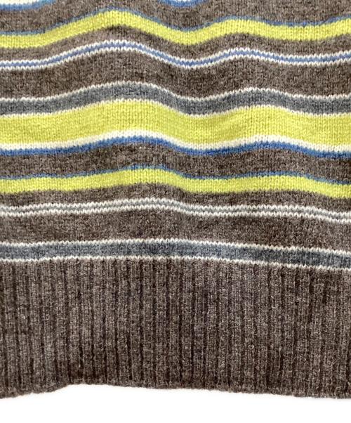 FRED PERRY（フレッドペリー）FRED PERRY (フレッドペリー) ボーダーニット ブラウン サイズ:Lの古着・服飾アイテム