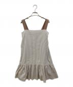 FOXEY NEWYORKフォクシーニューヨーク）の古着「ストライプサンドレスワンピース」｜ブラウン