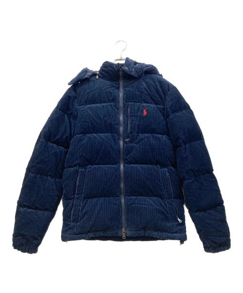 POLO RALPH LAUREN（ポロ・ラルフローレン）POLO RALPH LAUREN (ポロ・ラルフローレン) コーデュロイダウンジャケット ネイビー サイズ:Sの古着・服飾アイテム