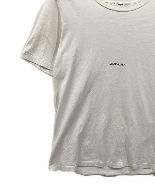 Saint Laurent Paris（サンローランパリ）Saint Laurent Paris (サンローランパリ) フロントロゴTシャツ ホワイト サイズ:Mの古着・服飾アイテム