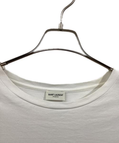 Saint Laurent Paris（サンローランパリ）Saint Laurent Paris (サンローランパリ) フロントロゴTシャツ ホワイト サイズ:Mの古着・服飾アイテム