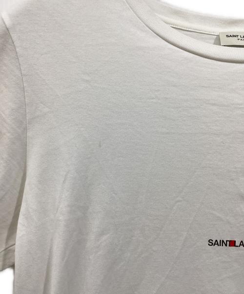Saint Laurent Paris（サンローランパリ）Saint Laurent Paris (サンローランパリ) フロントロゴTシャツ ホワイト サイズ:Mの古着・服飾アイテム
