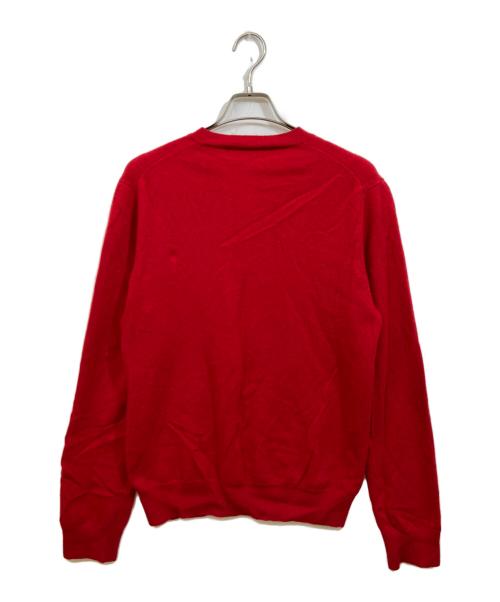 PLAY COMME des GARCONS（プレイコムデギャルソン）PLAY COMME des GARCONS (プレイコムデギャルソン) Vネックニット レッド サイズ:Mの古着・服飾アイテム
