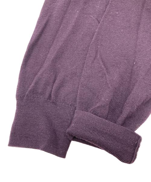 PAUL SMITH（ポールスミス）PAUL SMITH (ポールスミス) ARTIST STRIPE ZIP UP SWEATER パープル サイズ:Lの古着・服飾アイテム