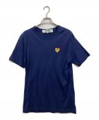 PLAY COMME des GARCONSプレイコムデギャルソン）の古着「ハートロゴTシャツ」｜ネイビー