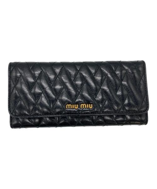 MIU MIU（ミュウミュウ）MIU MIU (ミュウミュウ) 長財布 ブラックの古着・服飾アイテム