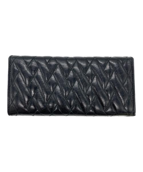 MIU MIU（ミュウミュウ）MIU MIU (ミュウミュウ) 長財布 ブラックの古着・服飾アイテム