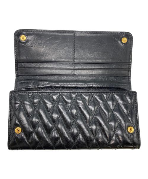MIU MIU（ミュウミュウ）MIU MIU (ミュウミュウ) 長財布 ブラックの古着・服飾アイテム