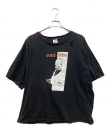 DELTA（デルタ）の古着「ヴィンテージプリントTシャツ」｜ブラック