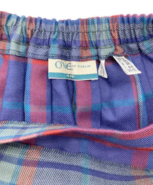 O'NEIL OF DUBLIN（オニールオブダブリン）O'NEIL OF DUBLIN (オニールオブダブリン) チェックラップスカート ネイビー サイズ:38の古着・服飾アイテム