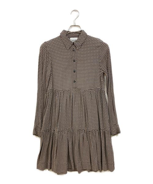 GANNI（ガニー）GANNI (ガニー) シャツワンピース ブラウン サイズ:SIZE 34の古着・服飾アイテム