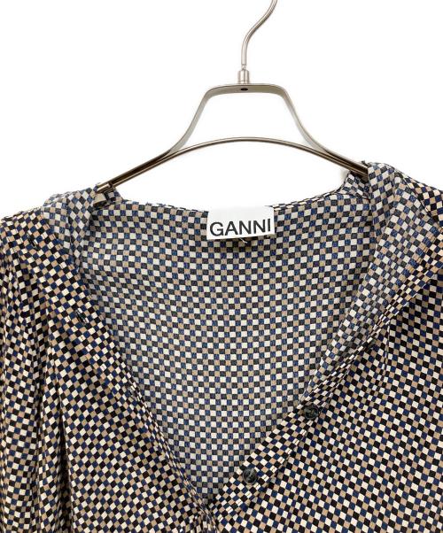 GANNI（ガニー）GANNI (ガニー) シャツワンピース ブラウン サイズ:SIZE 34の古着・服飾アイテム