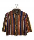 BEAUTY&YOUTHビューティーアンドユース）の古着「ストライプカーディガン」｜ブラウン