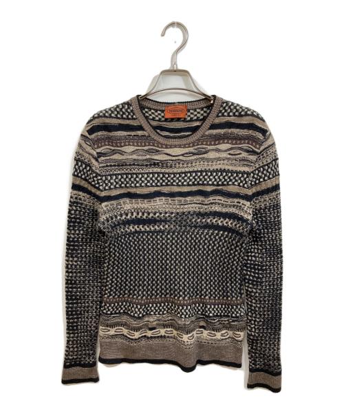 missoni（ミッソーニ）missoni (ミッソーニ) ミックスニット ブラウン サイズ:サイズ表記なしの古着・服飾アイテム