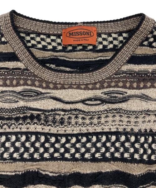 missoni（ミッソーニ）missoni (ミッソーニ) ミックスニット ブラウン サイズ:サイズ表記なしの古着・服飾アイテム