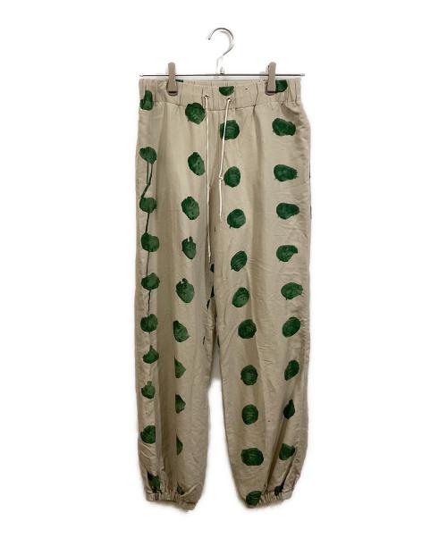 mina perhonen（ミナ ペルホネン）mina perhonen (ミナ ペルホネン) コットンレーヨンパンツ アイボリー サイズ:38の古着・服飾アイテム