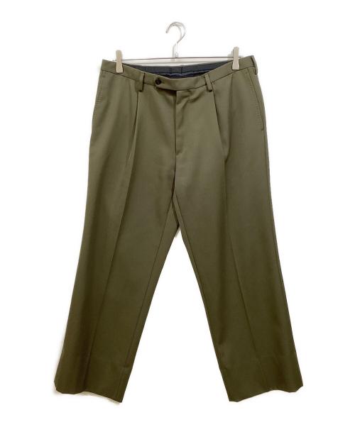 CARUSO（カルーゾ）CARUSO (カルーゾ) ワイドスラックス オリーブ サイズ:48の古着・服飾アイテム