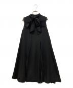 HER LIP TOハーリップトゥ）の古着「Lace Trimmed Bowtie Dress」｜ブラック