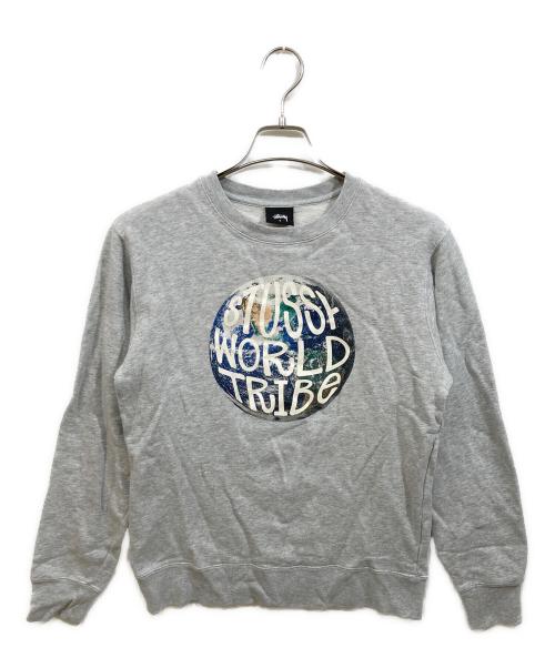 stussy（ステューシー）stussy (ステューシー) プリントスウェット グレー サイズ:Sの古着・服飾アイテム