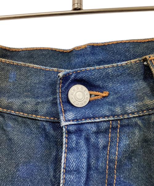GUCCI（グッチ）GUCCI (グッチ) 加工テーパードデニムパンツ インディゴ サイズ:30の古着・服飾アイテム